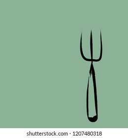 fork illustration. background. ugly.