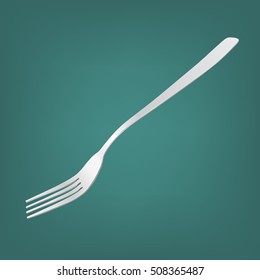 Fork isolated on dark background