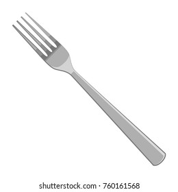 Fork isolated on white