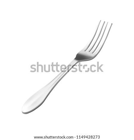 Fork isolated on white background. Vector illustration.