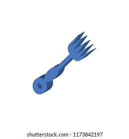 Fork isometric left top view 3D icon