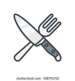 fork and kinfe icon