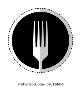fork kitchen cutlery isolated icon