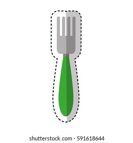 fork kitchen cutlery isolated icon