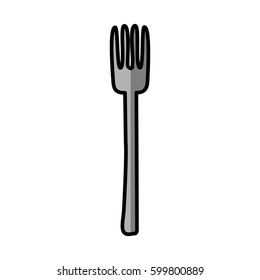 fork kitchen cutlery isolated icon vector illustration design