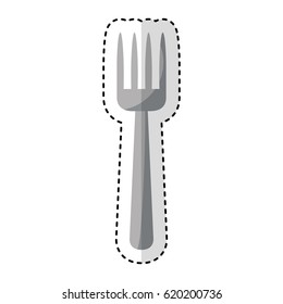 fork kitchen cutlery isolated icon