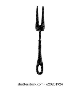 fork kitchen cutlery isolated icon
