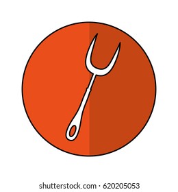 fork kitchen cutlery isolated icon