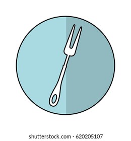 fork kitchen cutlery isolated icon