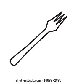 fork kitchen cutlery line style icon vector illustration design
