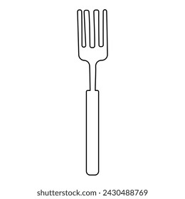 Gabel Küche Prick Eat Küchenzeile Doodle Vektor-Illustration