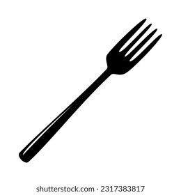 Fork kitchen silhouette. Vector image