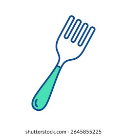 Fork. Kitchenware icon. Line vector kitchen utensil and tool. Cutlery illustration