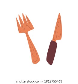 fork and knife cutlery design, Cook kitchen eat and food theme Vector illustration