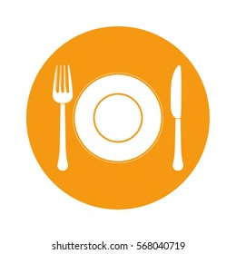 fork and knife cutlery icon image vector illustration design 