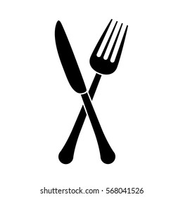 fork and knife cutlery icon image vector illustration design 