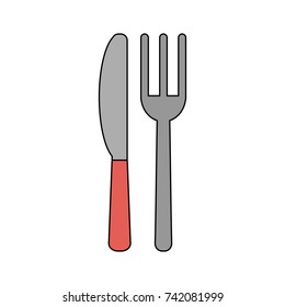 fork and knife cutlery icon image 