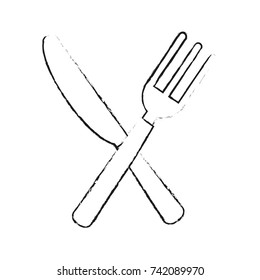 fork and knife cutlery icon image