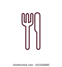 fork and knife cutlery isolated icon vector illustration design