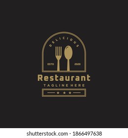 Fork Knife Dining Food Restaurant Logo design vector