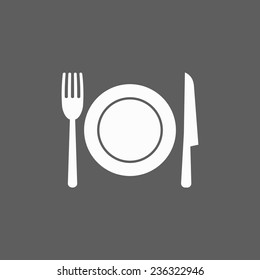 fork knife dish icon