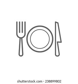 fork knife dish icon