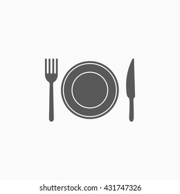 fork knife dish icon
