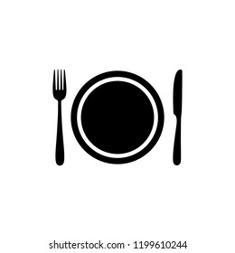 Fork and knife, eat, restaurant, food icon. symbol for web site Computer and mobile vector.