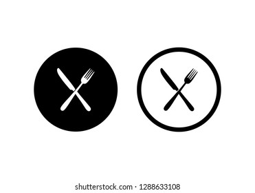 Fork and knife, eat vector icon.