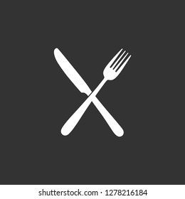 Fork and knife, eat vector icon.symbol for web site Computer and mobile vector.