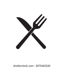 Fork and knife, eating vector icon.