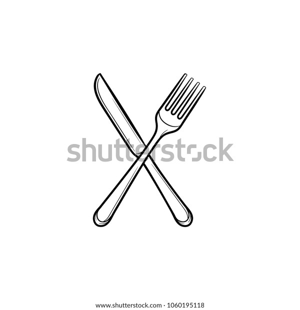 Fork Knife Crossed Clipart