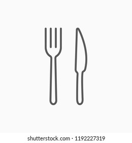 Fork Knife Line Icon Linear Style Stock Vector (Royalty Free ...