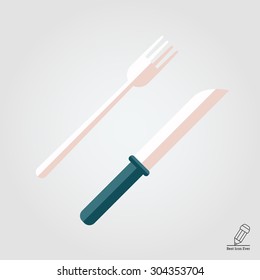 Fork and knife icon
