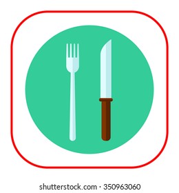 Fork and knife icon