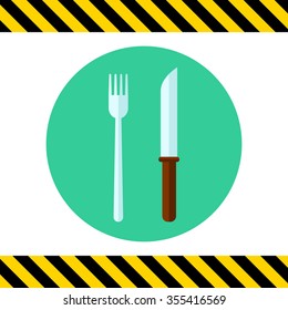 Fork and knife icon