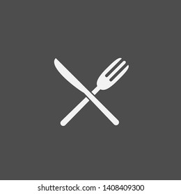 Fork and knife icon. Cafe or restastaurant symbol Food icon. Vector illustration