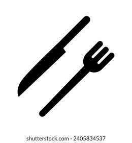 fork and knife icon cuisine dining