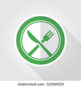Fork and Knife Icon Design Template Logo
