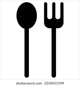 Fork and Knife Icon for Dining and Restaurant Design