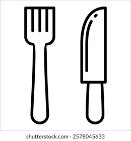 Fork And Knife Icon Element For Design