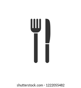 Fork knife. Icon Flat