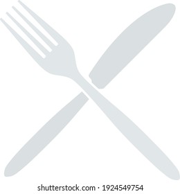 Fork And Knife Icon. Flat Color Design. Vector Illustration.