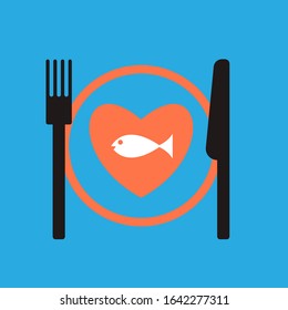 Fork and knife icon, food icon