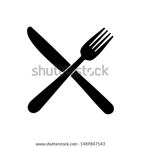 Fork and knife icon isolated on white background. Fork and knife icon in trendy design style. Fork and knife icon vector illustrasi.