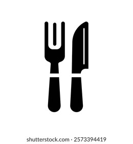 Fork and knife icon logo design template isolated illustration