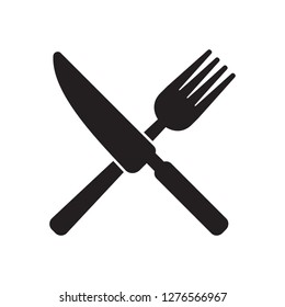 Fork and knife icon, menu restraurant icon