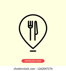Fork knife icon modern vector style