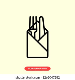 Fork knife icon modern vector style