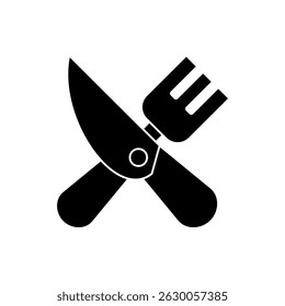 fork and knife icon, modern vector isolated on white background.